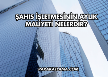 Şahıs İşletmesinin Aylık Maliyeti Nelerdir?