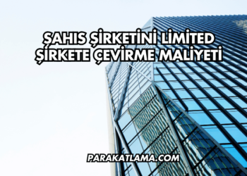 Şahıs Şirketini Limited Şirkete Çevirme Maliyeti