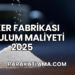 Şeker Fabrikası Kurulum Maliyeti 2025