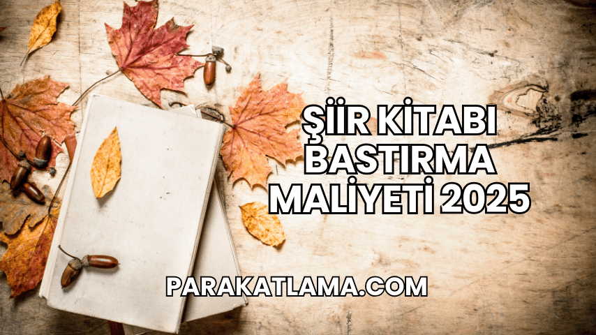 Şiir Kitabı Bastırma Maliyeti 2025