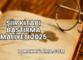 Şiir Kitabı Bastırma Maliyeti 2025